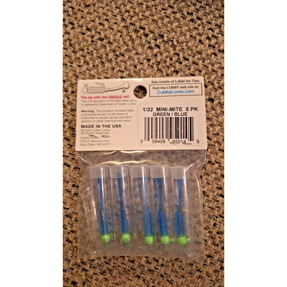 Cubby Mini Mite Fishing Equipment, Blue/Green 1/32 - Picture 2 of 6